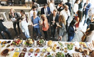 Business People Meeting Eating Discussion Cuisine Party Concept